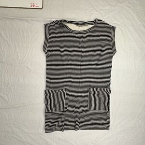 Athleta womens cap sleeve striped dress size‎ Extra Small, w/front pockets